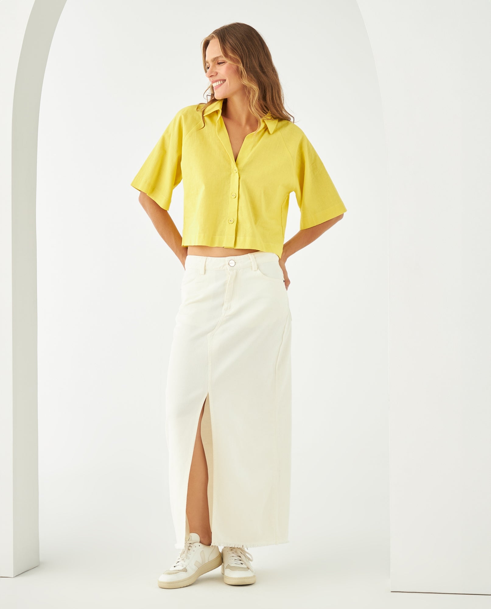 Camisa manga corta para mujer - Verde 34_611F036_VER140647_0