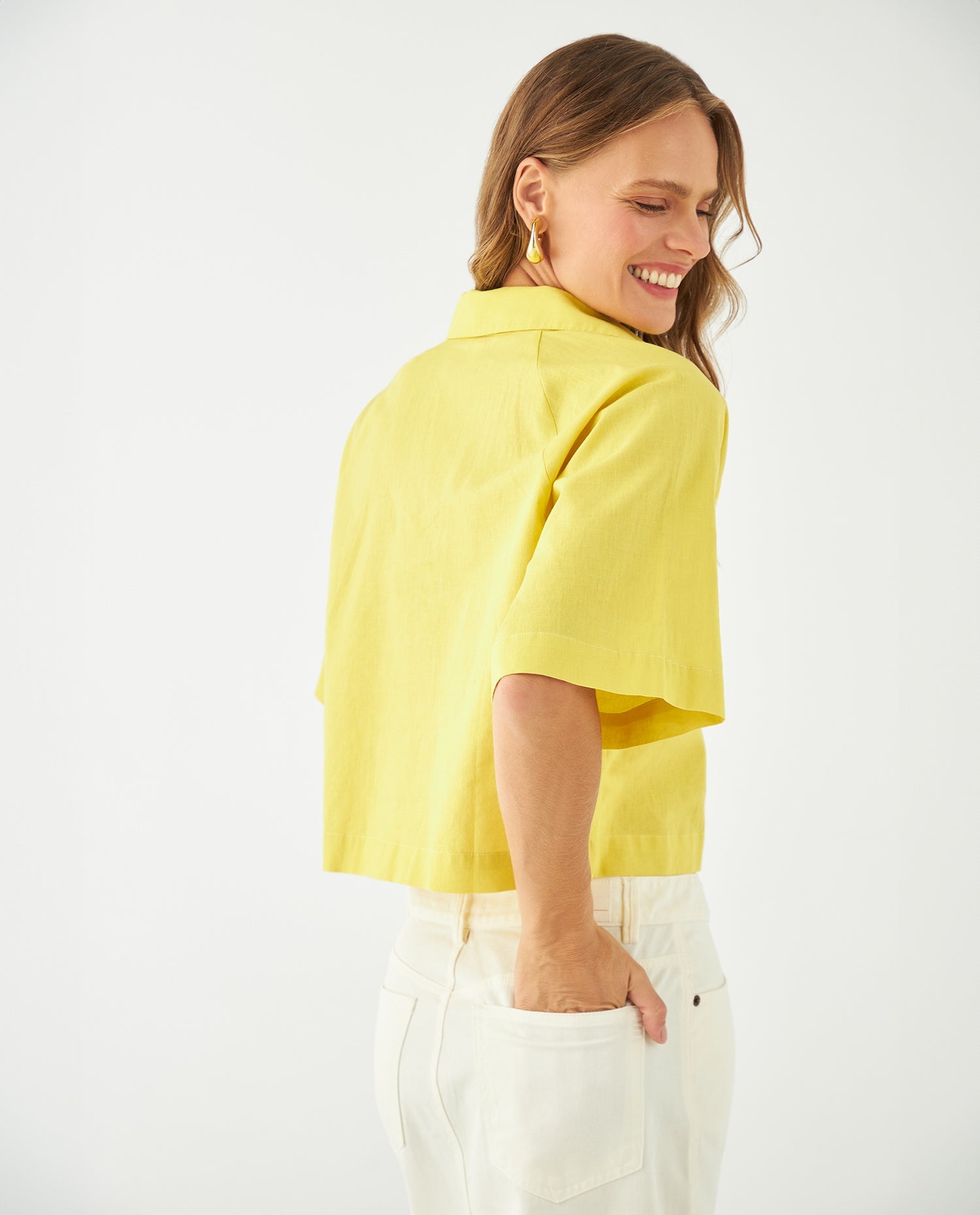 Camisa manga corta para mujer - Verde