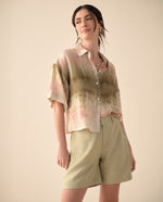 Camisa de largo pretinero para muer - Beige