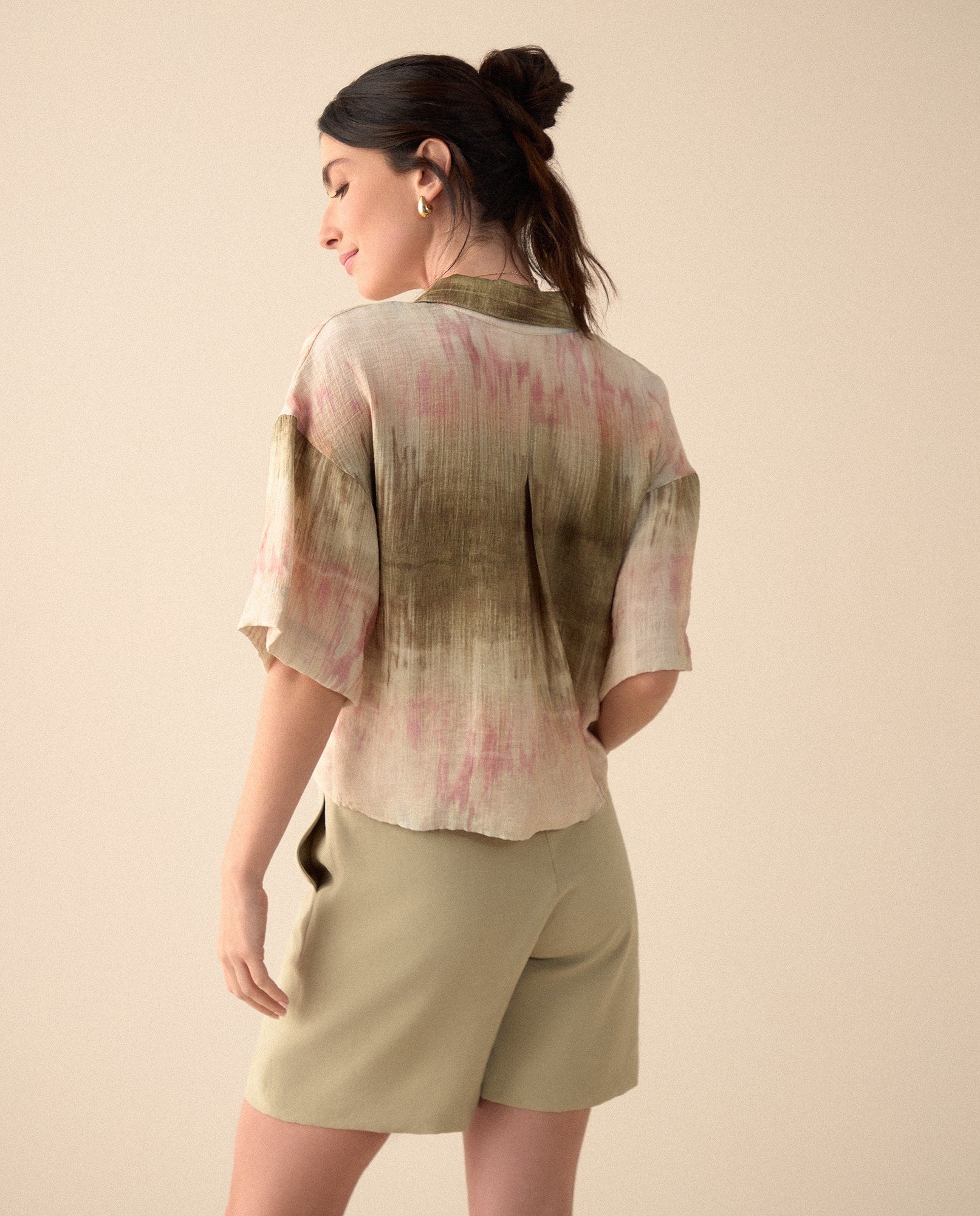 Camisa de largo pretinero para muer - Beige 34_611G000_BEI161310_4