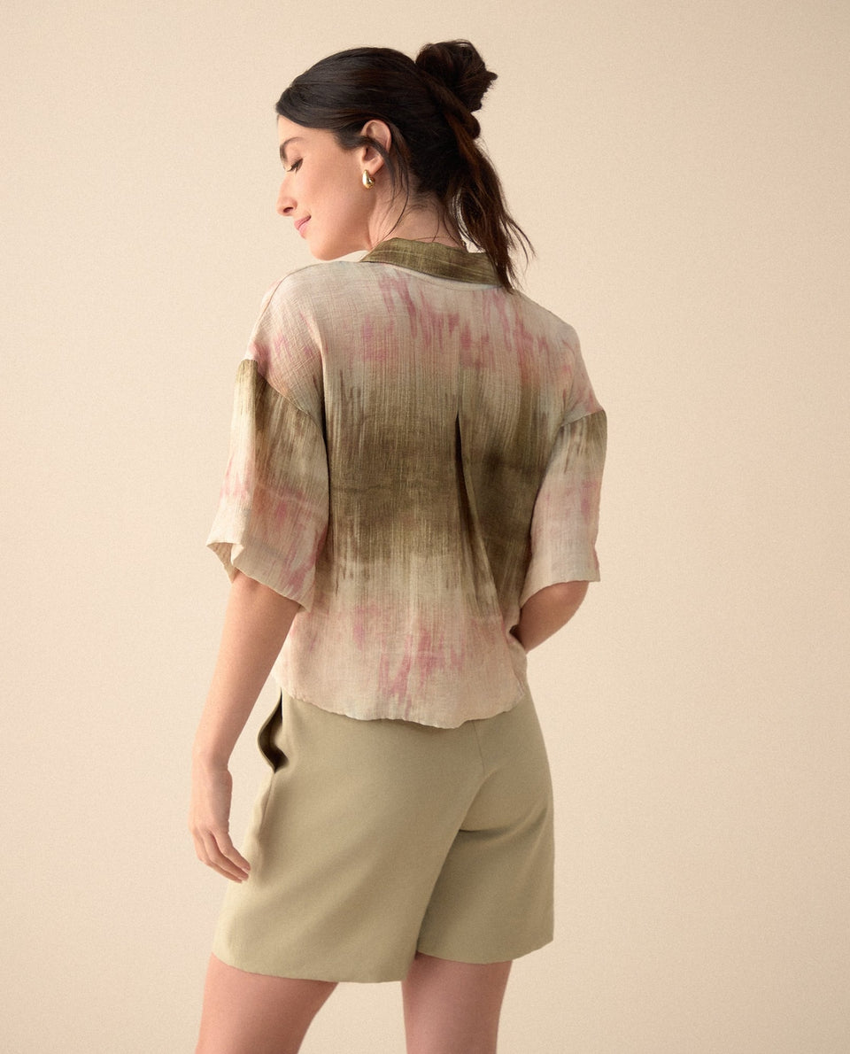 Camisa de largo pretinero para muer - Beige 34_611G000_BEI161310_4
