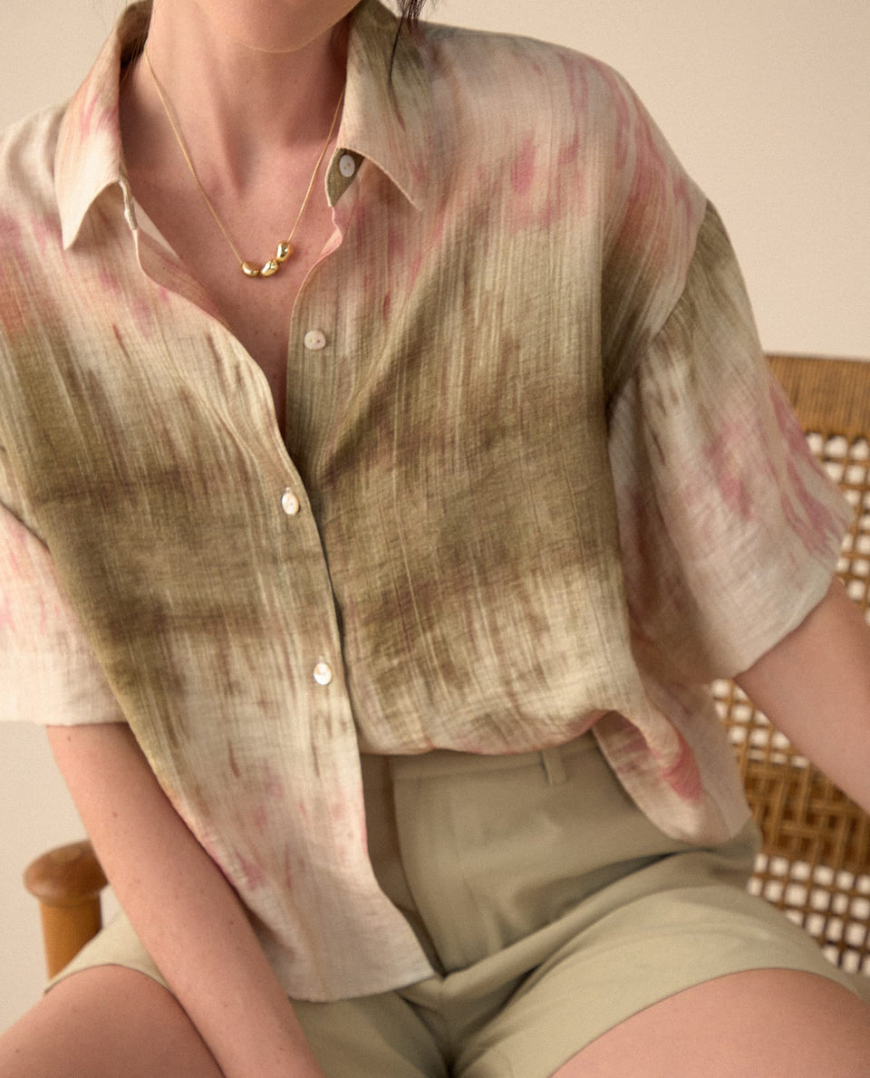 Camisa de largo pretinero para muer - Beige 34_611G000_BEI161310_5