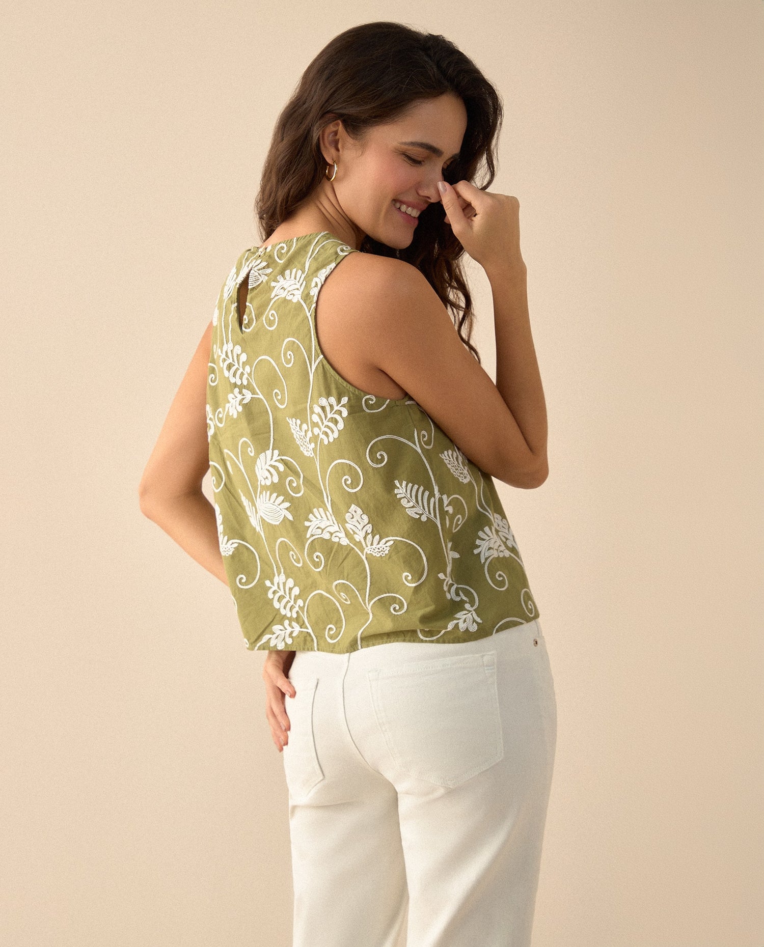 Camisa manga sisa para mujer - Verde