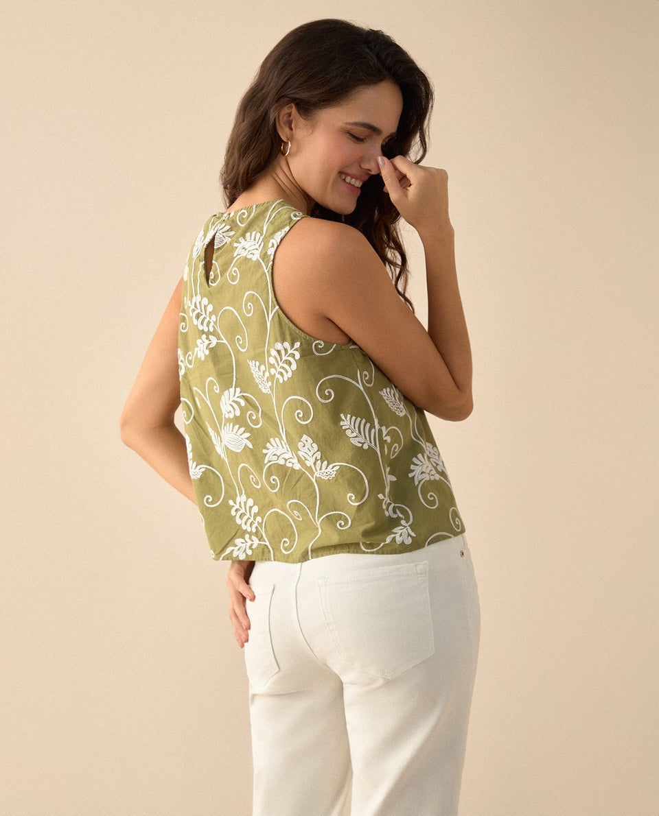 Camisa manga sisa para mujer - Verde 34_611G004_VER170525_4