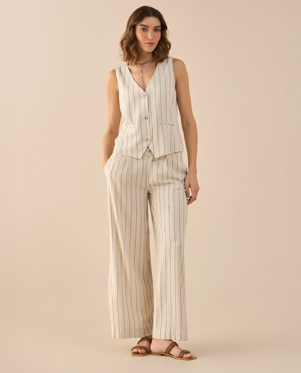 Camisa tipo chaleco para mujer - Blanco 34_611G016_BLA114202_7