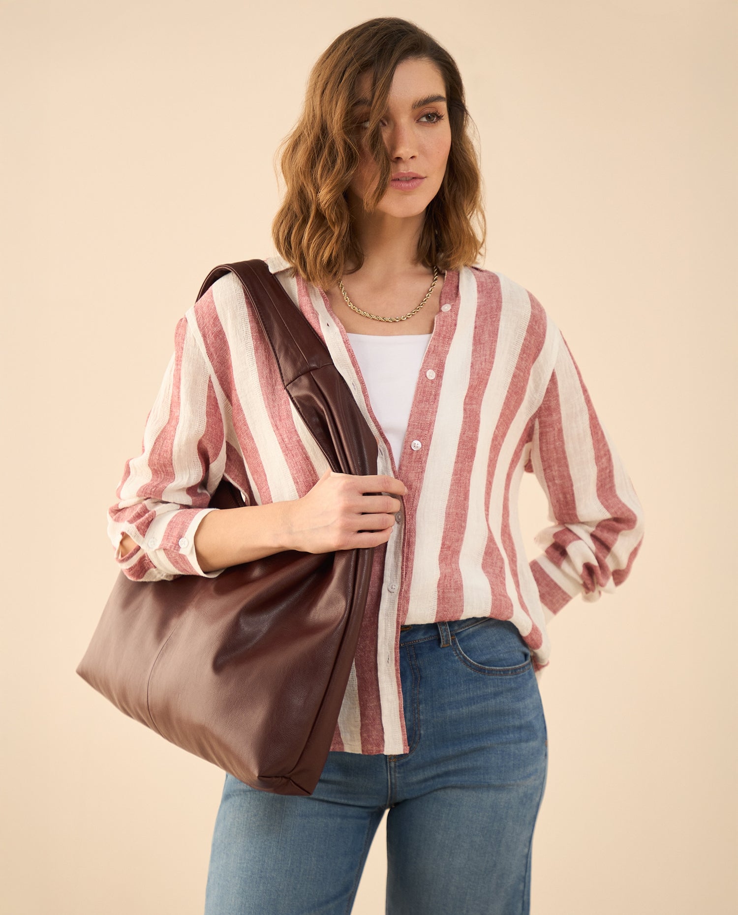 Camisa manga larga para mujer - Rojo
