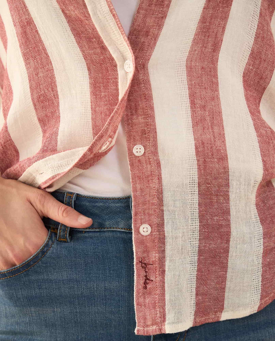 Camisa manga larga para mujer - Rojo 34_611G025_ROJ181540_5