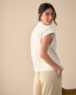 Camisa de diseño abierto para mujer - Blanco 34_611G030_BLA110601_4