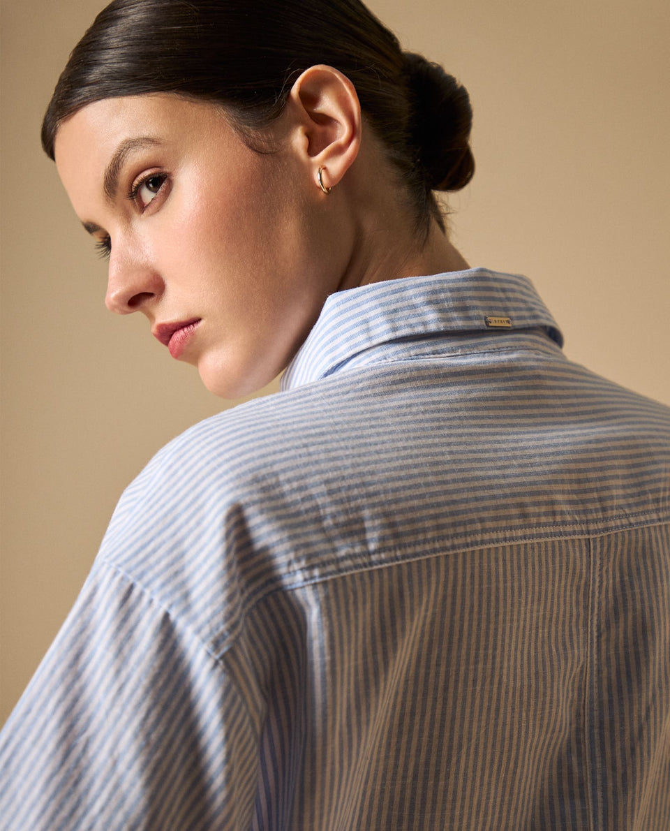 Camisa camisera manga corta silueta amplia - Blanco 34_611H013_BLA110601_5