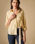 Camisa manga larga cuello camisero - Amarillo