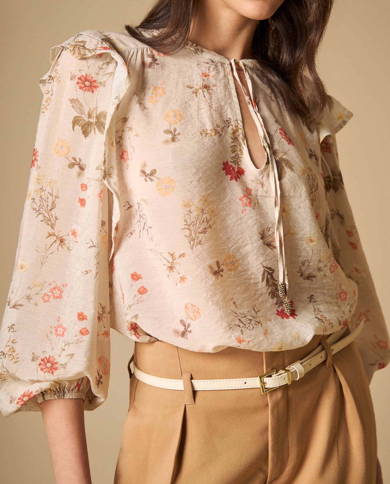 Camisa manga larga con volantes y amarre en escote - Blanco 34_611H028_BLA114202_3