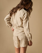 Camisa ligera manga larga cuello redondo - Beige