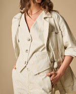 Camisa manga sisa cuello en V - Blanco
