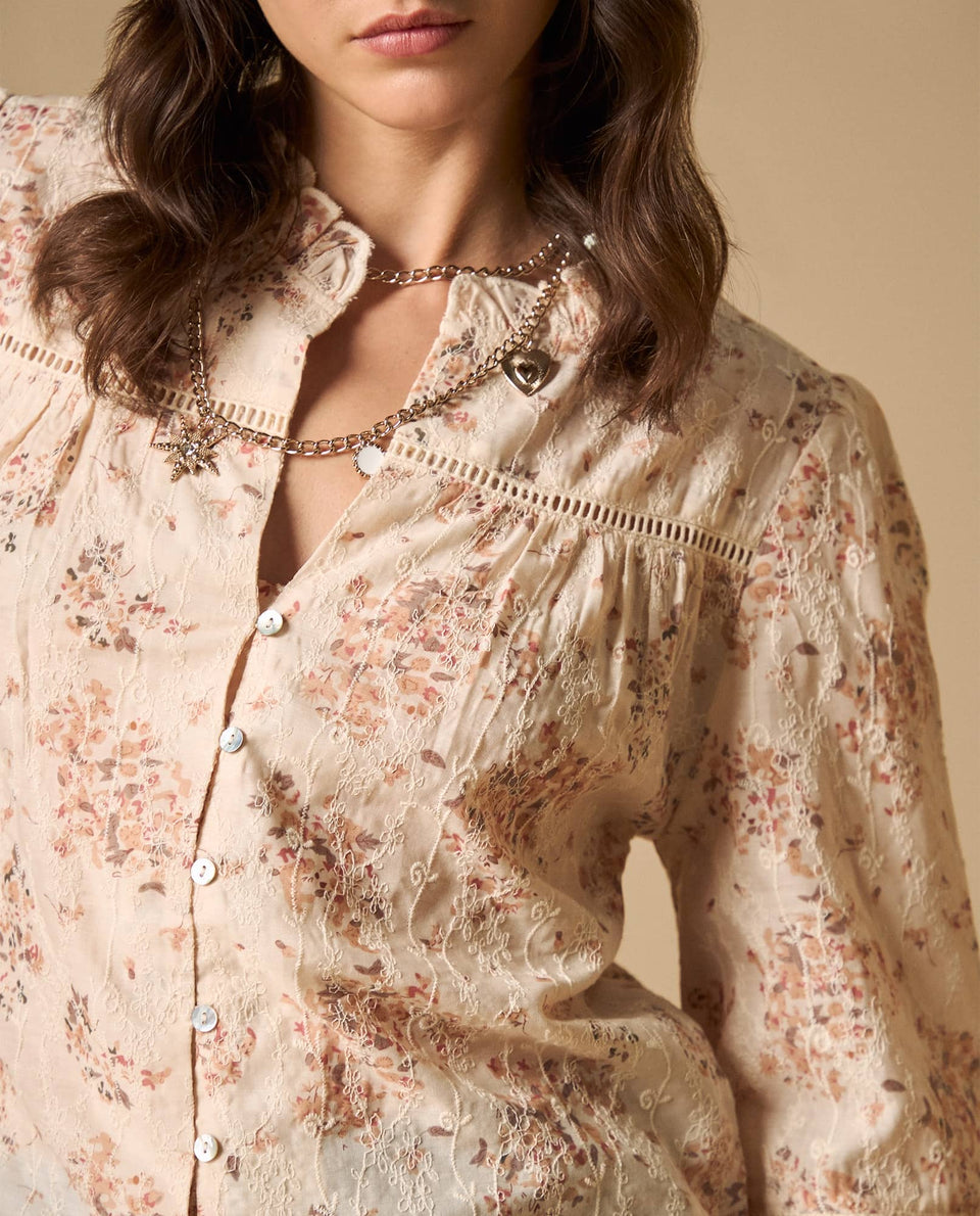 Camisa de algodón manga sisa cuello redondo - Rosa 34_611H201_ROS111305_4