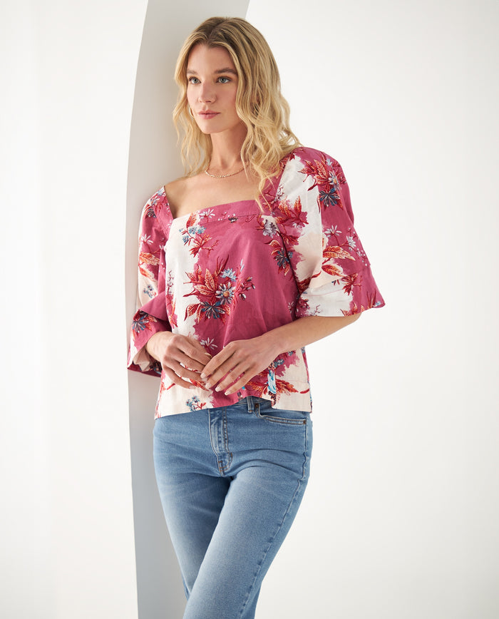Camisa con escote recto para mujer - Rosa 34_612F011_ROS171723_0