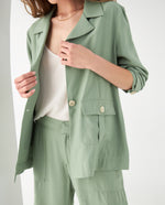 Camisa tipo chaqueta para mujer - Verde