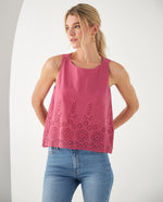 Camisa con detalles desagujados para mujer - Rosa