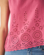 Camisa con detalles desagujados para mujer - Rosa
