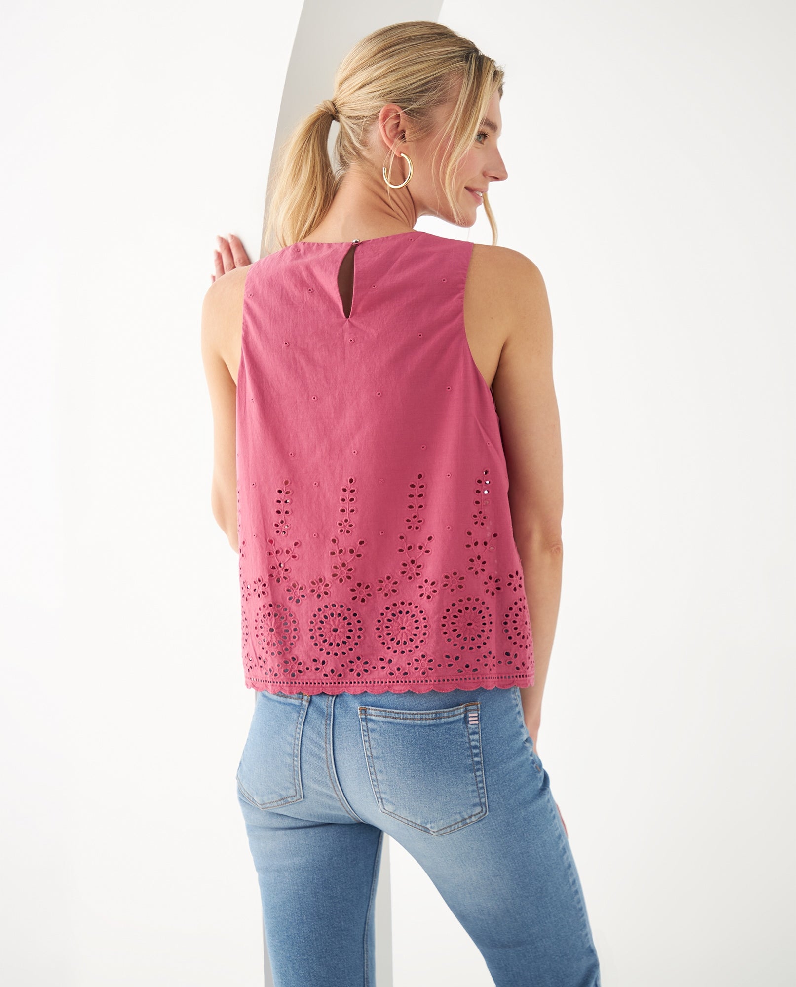 Camisa con detalles desagujados para mujer - Rosa 34_612F016_ROS171723_4
