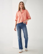 Camisa de manga Largo graduable para mujer - Rosa