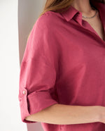 Camisa de manga Largo graduable para mujer - Rosa
