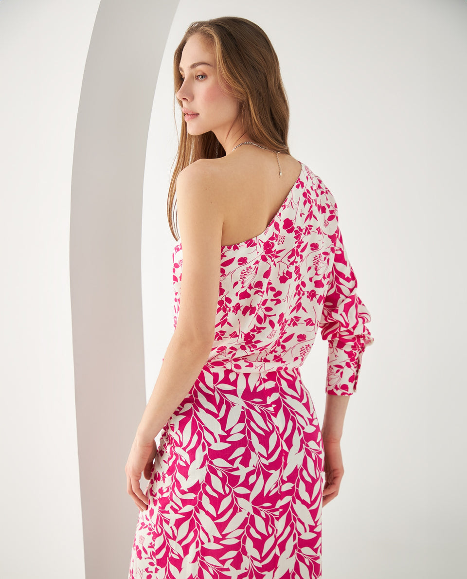 Camisa con estampado de flores para mujer - Rosa 34_612F020_ROS172034_4