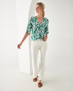Camisa de tela fluida para mujer - Crudo