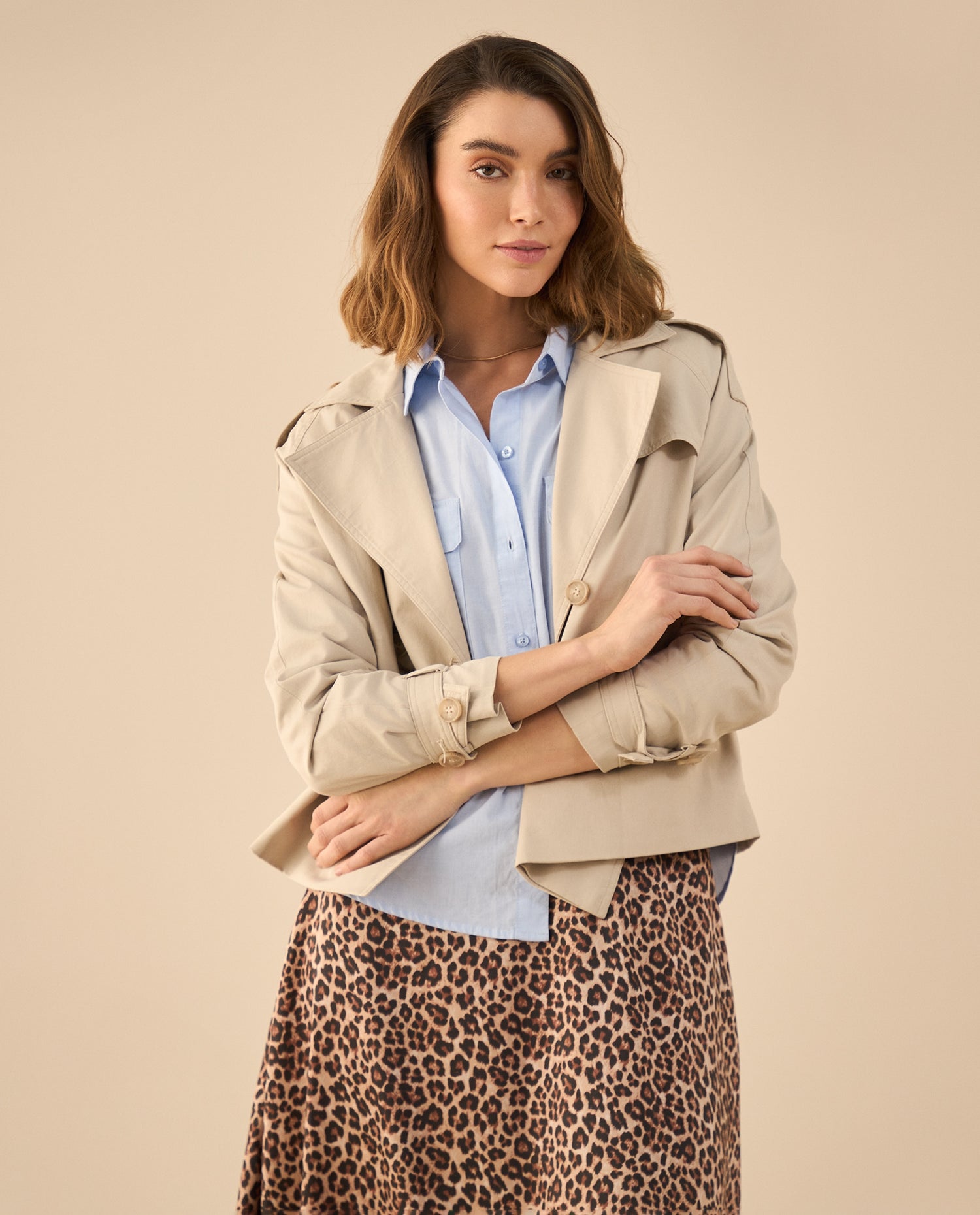 Camisa con detalles bordados para mujer - Azul