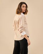 Camisa de largo asimétrico para mujer - Café 34_612G011_CAF171320_4