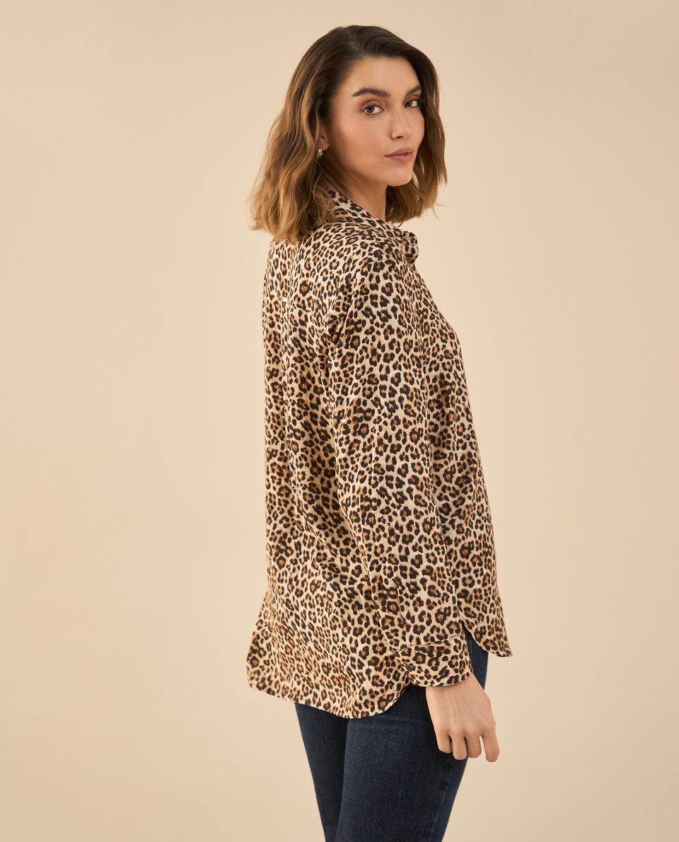 Camisa de animal print para mujer - Café 34_612G012_CAF171320_4