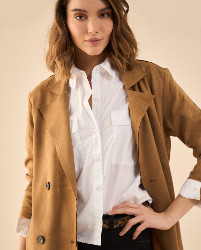 Camisa clásica manga larga para mujer - Blanco 34_612G014_BLA110601_0