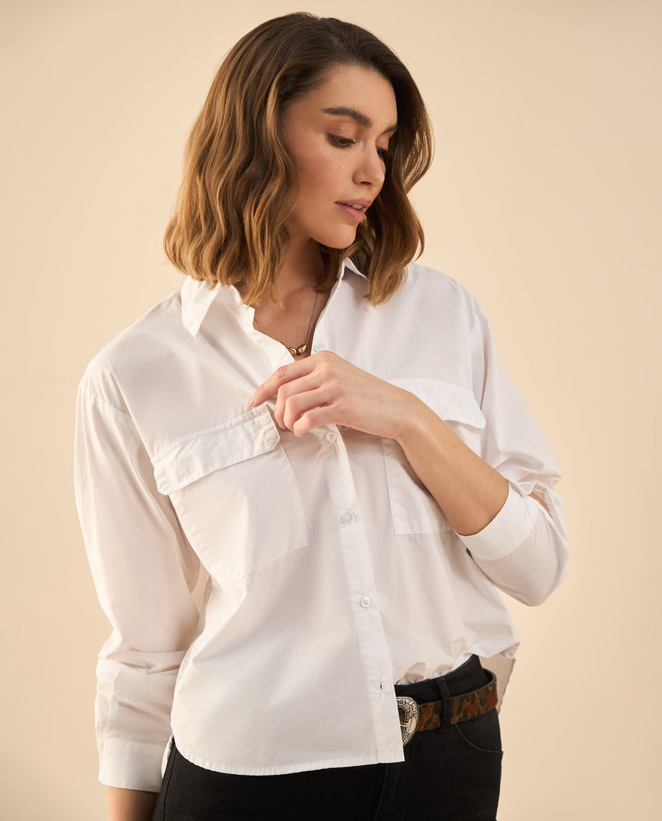Camisa clásica manga larga para mujer - Blanco 34_612G014_BLA110601_3