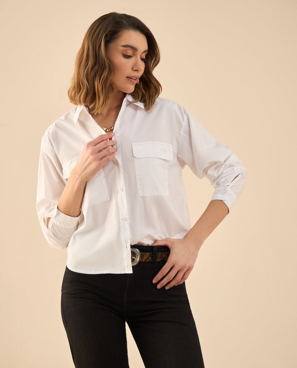 Camisa clásica manga larga para mujer - Blanco 34_612G014_BLA110601_6