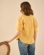 Camisa manga corta para mujer - Beige