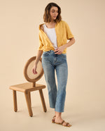 Camisa manga corta para mujer - Beige