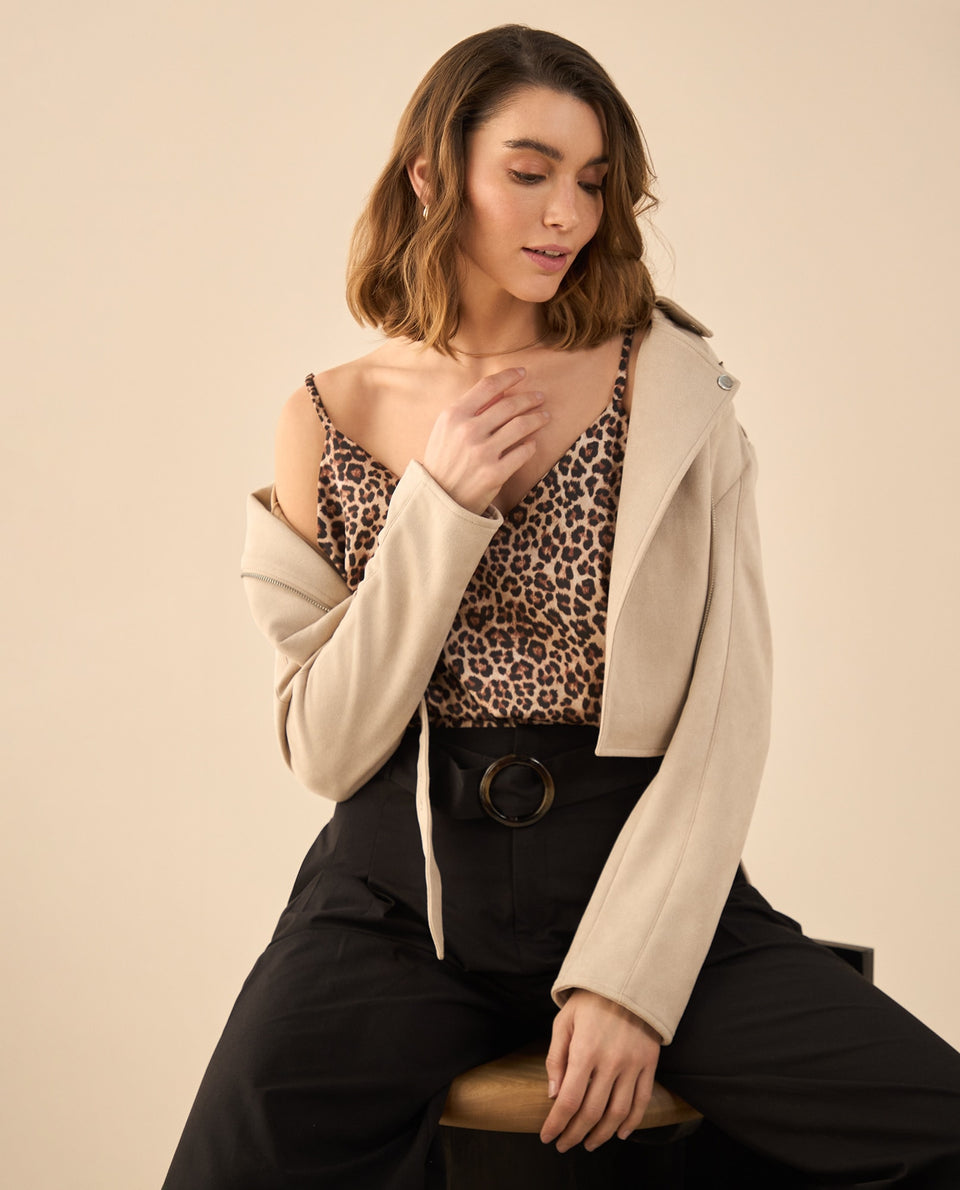 Camisa de animal print para mujer - Café 34_612G030_CAF171320_7