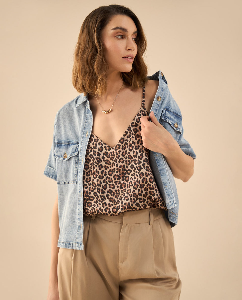Camisa en denim para mujer - Azul 34_612G031_AZU134110_3