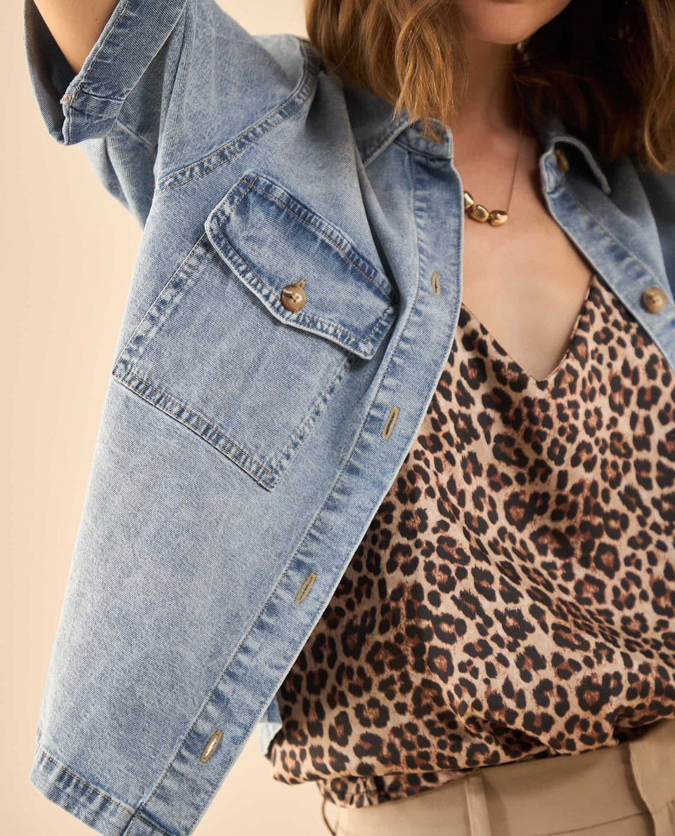 Camisa en denim para mujer - Azul 34_612G031_AZU134110_5
