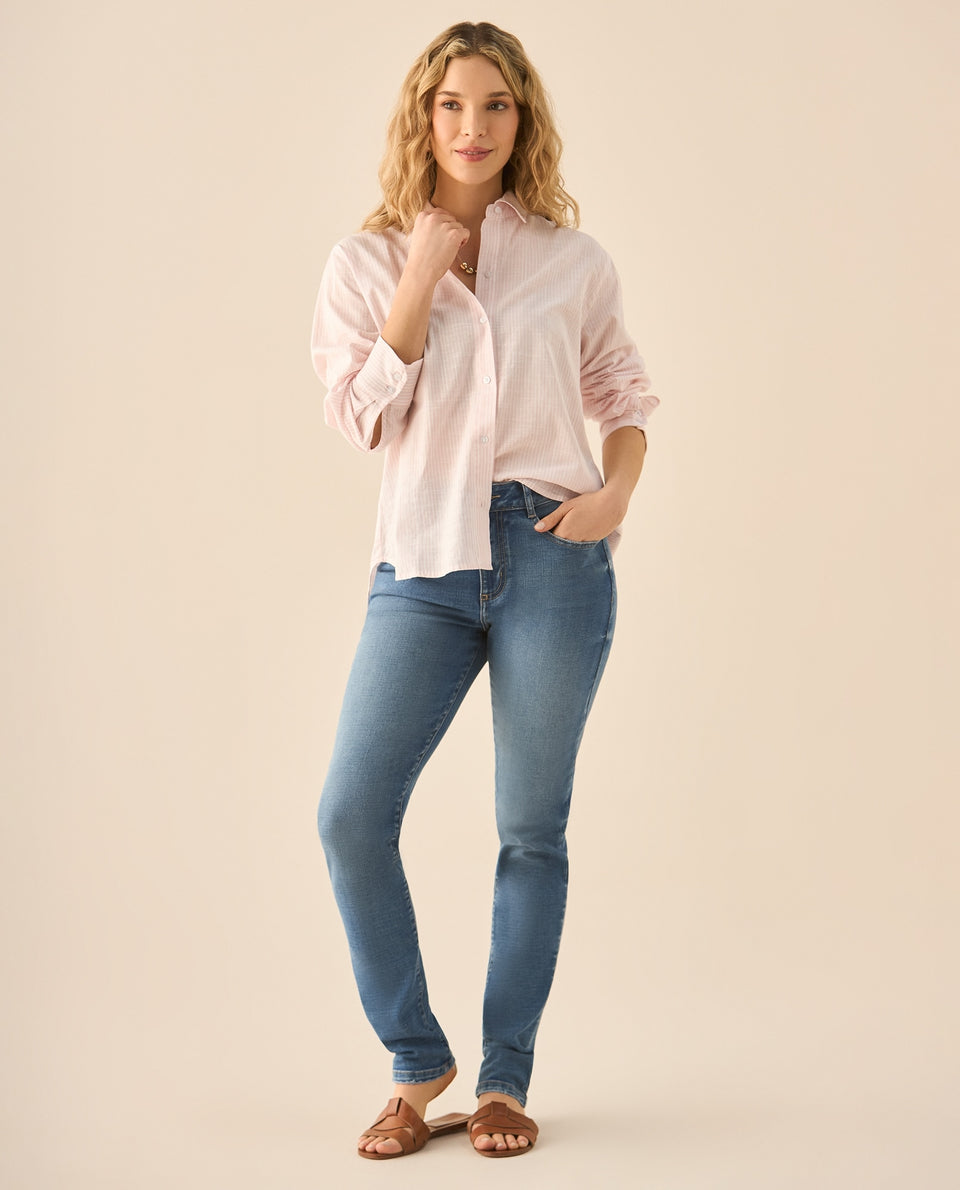 Camisa de diseño a rayas para mujer - Amarillo 34_612G040_ROS151523_5