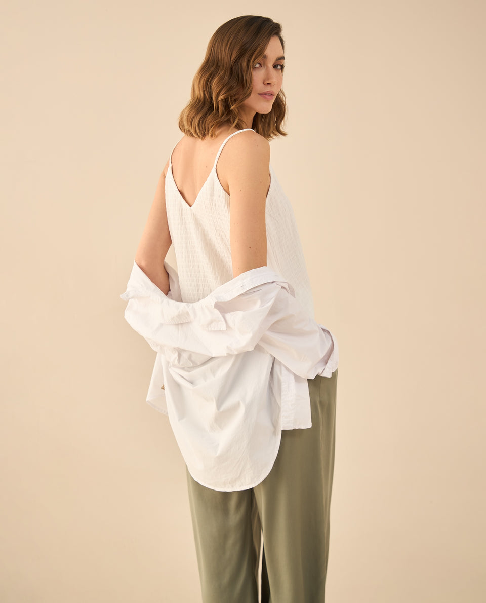 Camisa en silueta tipo A para mujer - Crudo 34_612G045_CRU110104_4