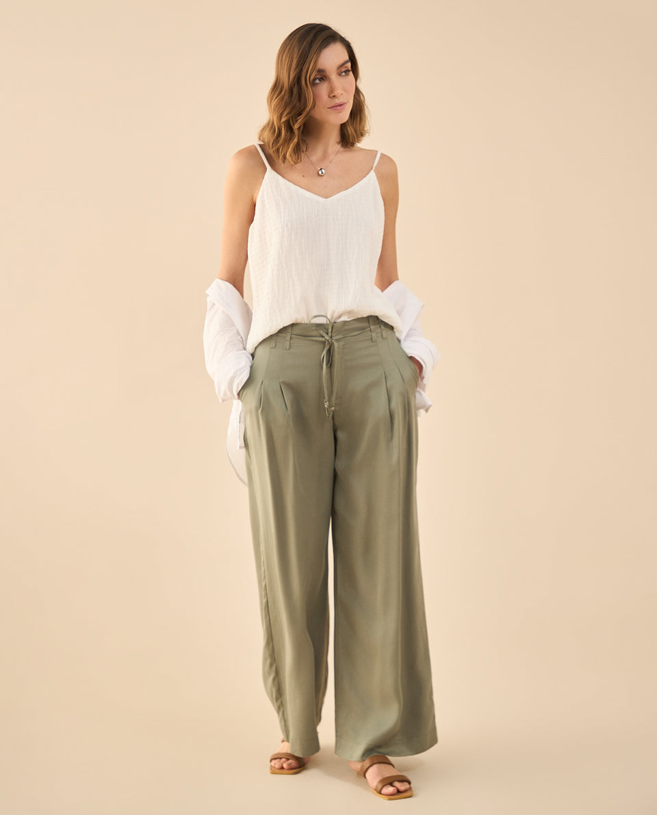 Camisa en silueta tipo A para mujer - Crudo 34_612G045_CRU110104_7