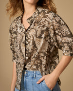 Camisa manga corta cuello nerú - Verde