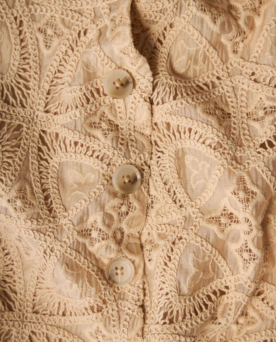 Camisa camisera manga larga estampado continuo - Beige 34_612H060_BEI161010_6