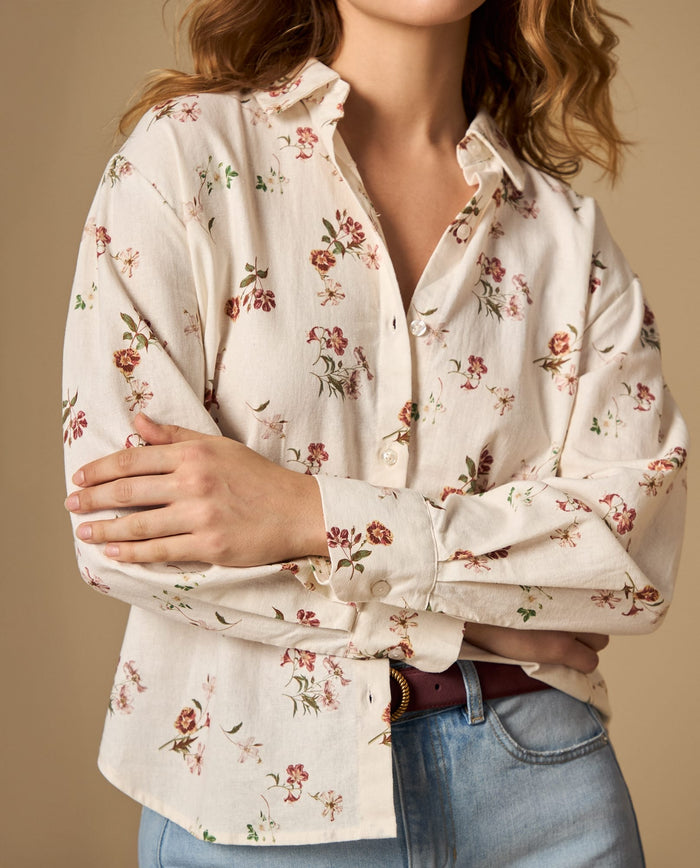 Camisa camisera estampada de manga larga - Crudo 34_612H067_CRU114201_3