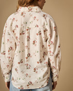 Camisa camisera estampada de manga larga - Crudo