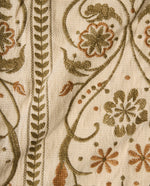 Top de tiras con bordado floral y bordes con detalle - Crudo