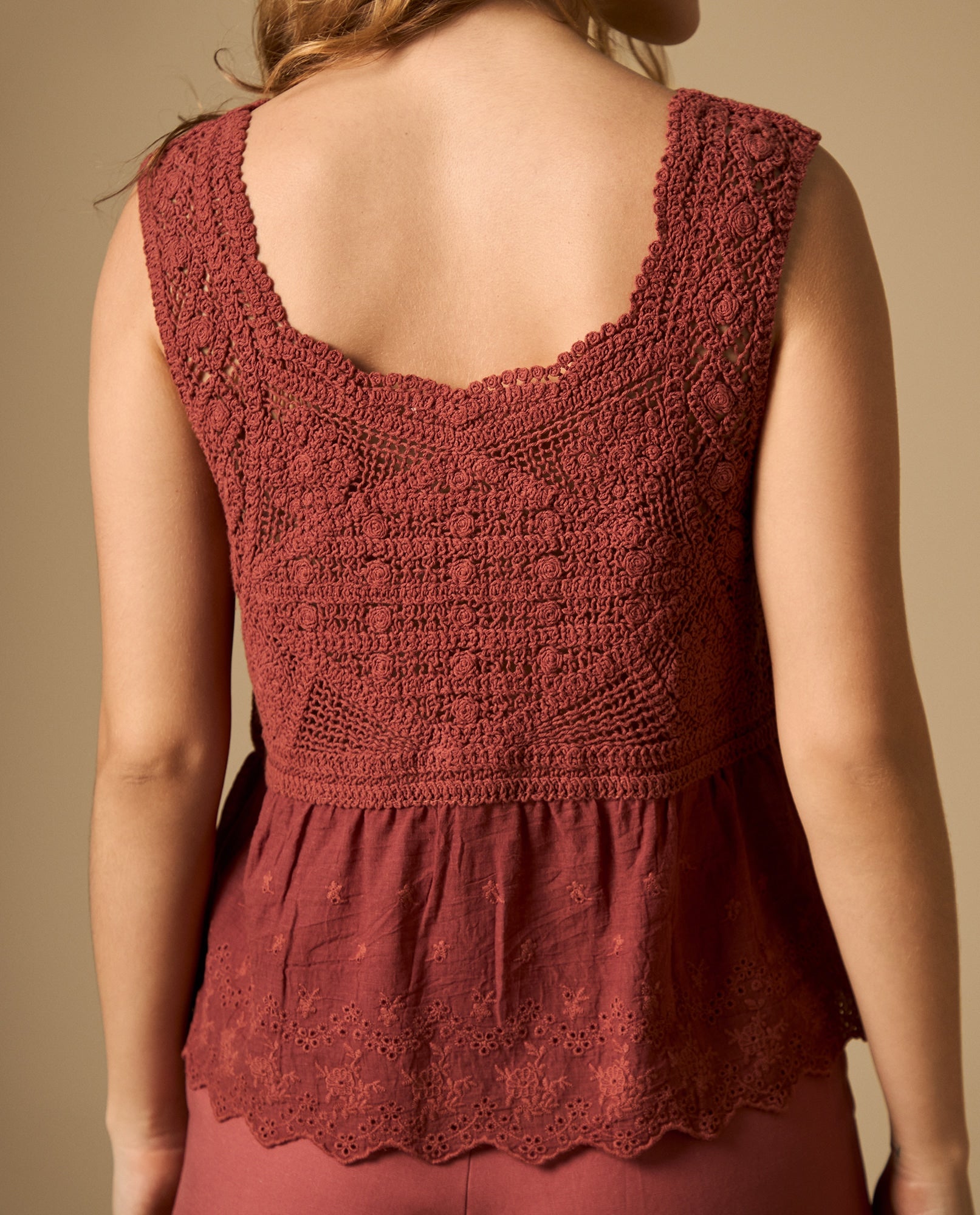 Camisa manga sisa con bordado en bajo - Rojo 34_612H224_ROJ181438_4