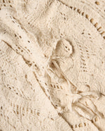 Camisa manga corta con bordados y detalle de textura - Crudo