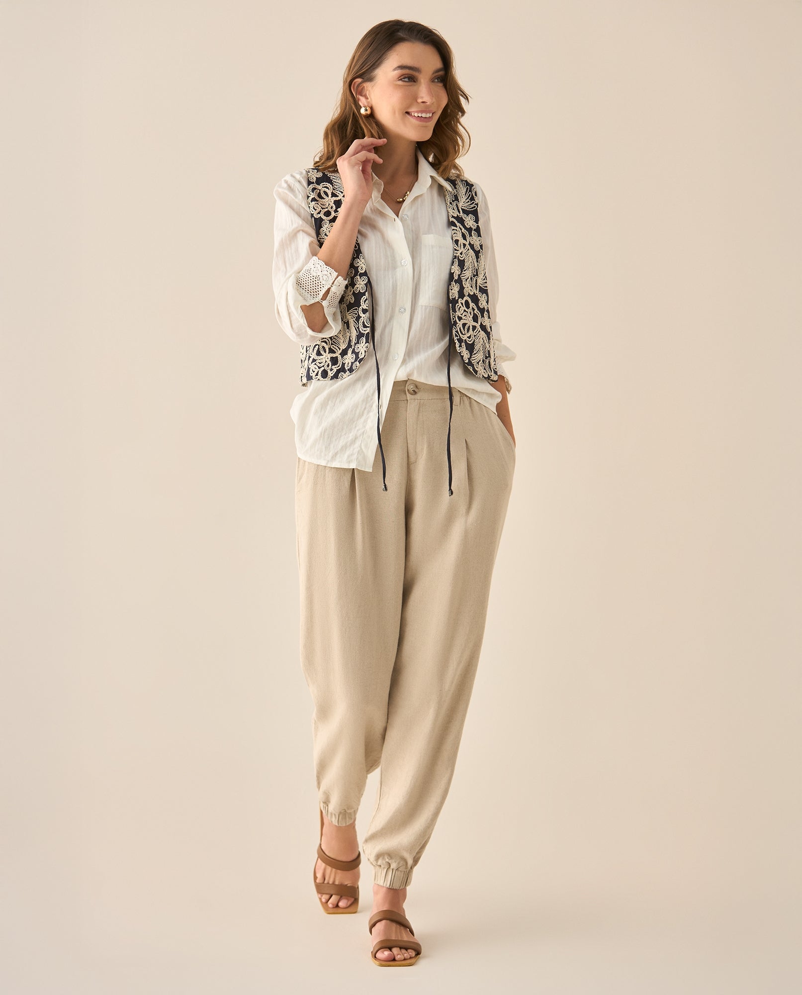 Camisa manga sisa tipo chaleco para mujer - Azul 34_613G050_AZU193923_5