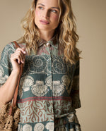 Camisa estampada manga corta - Verde